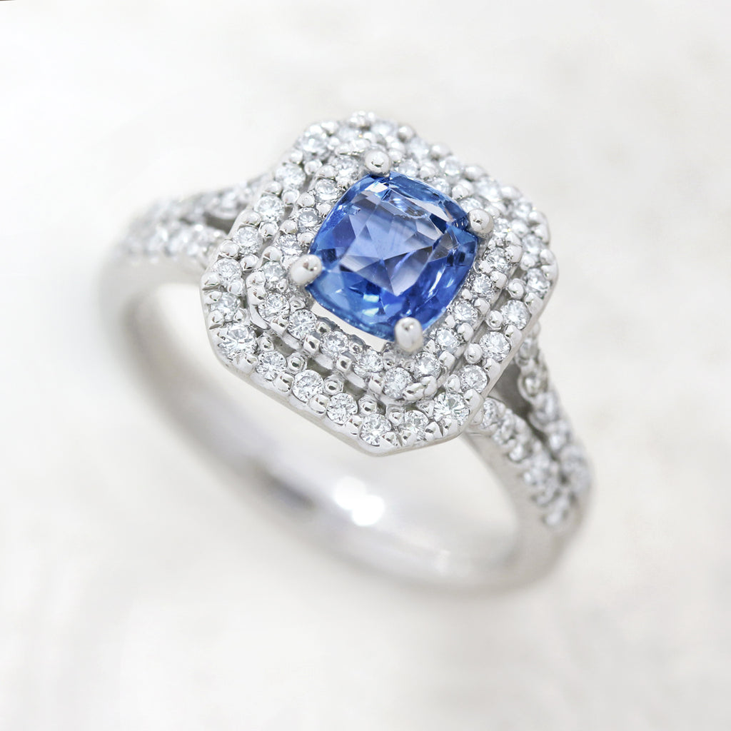 Double -ドゥブル-スクエア サファイアリング PT – JaMais Jewelry