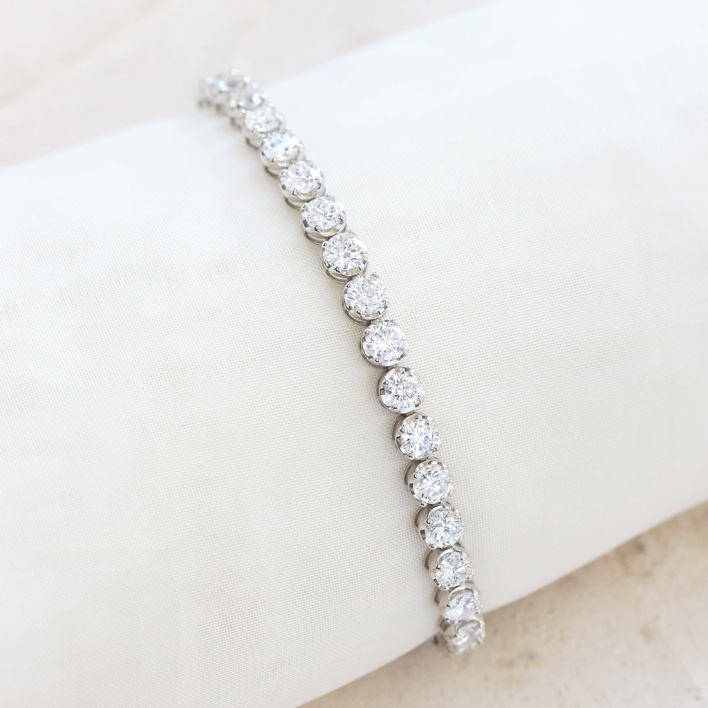 ★試着のみ超美品★PT ステーションブレスレット ダイヤモンド Lumière -ルミエール-ダイヤモンド 10ct テニスブレスレット PT