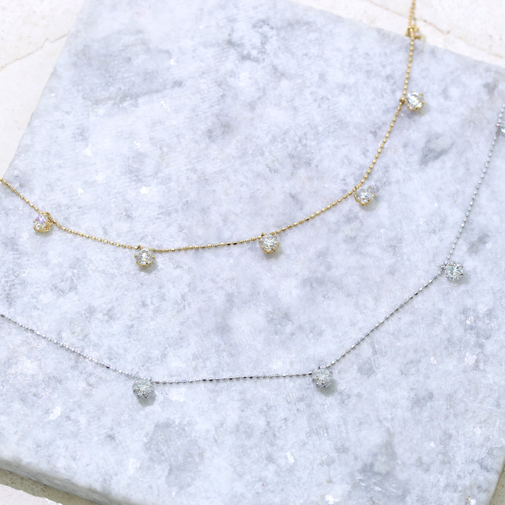 ダイヤモンド1ct ステーションネックレス – JaMais Jewelry