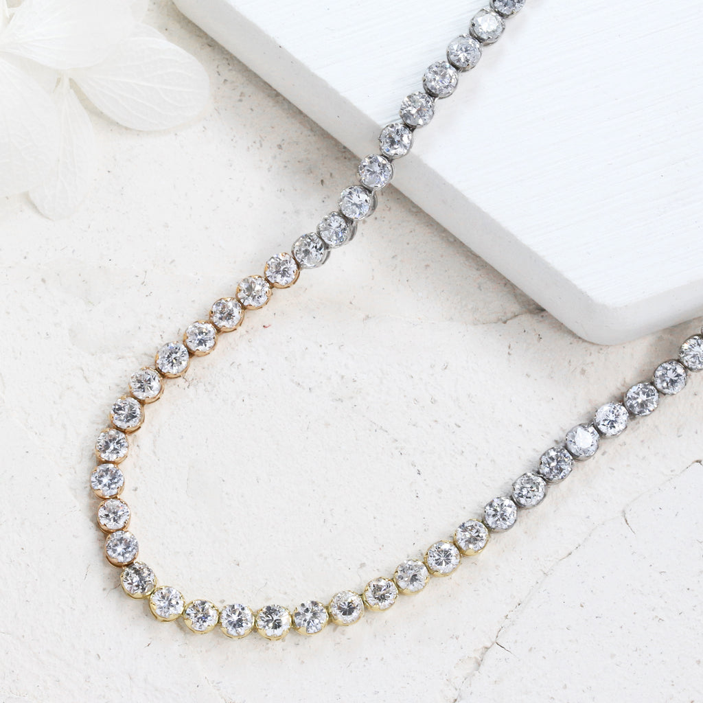 Lumiere -ルミエール- トリニティ ダイヤモンドネックレス PT/PG/YG