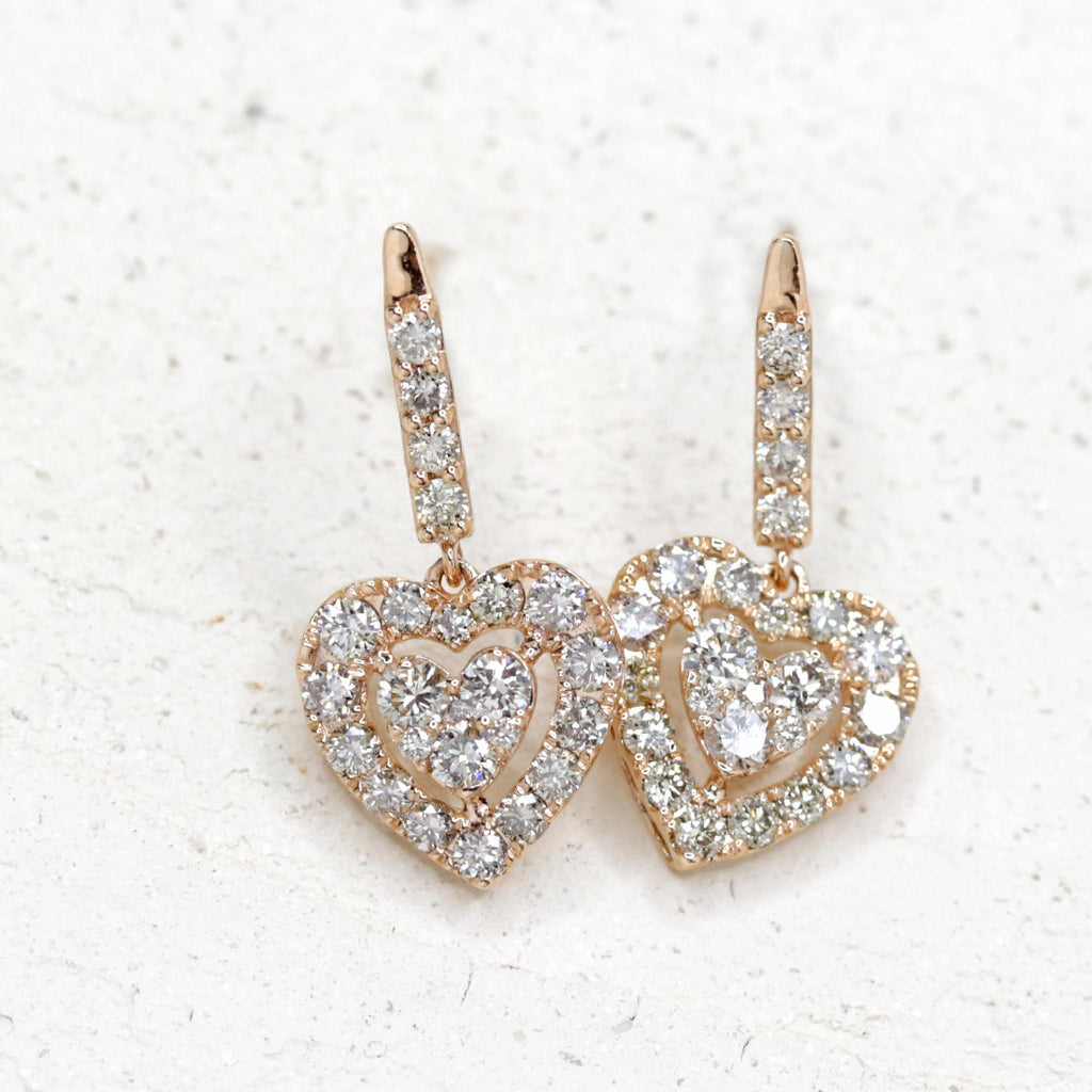 ハート ダイヤモンドピアス PG – JaMais Jewelry