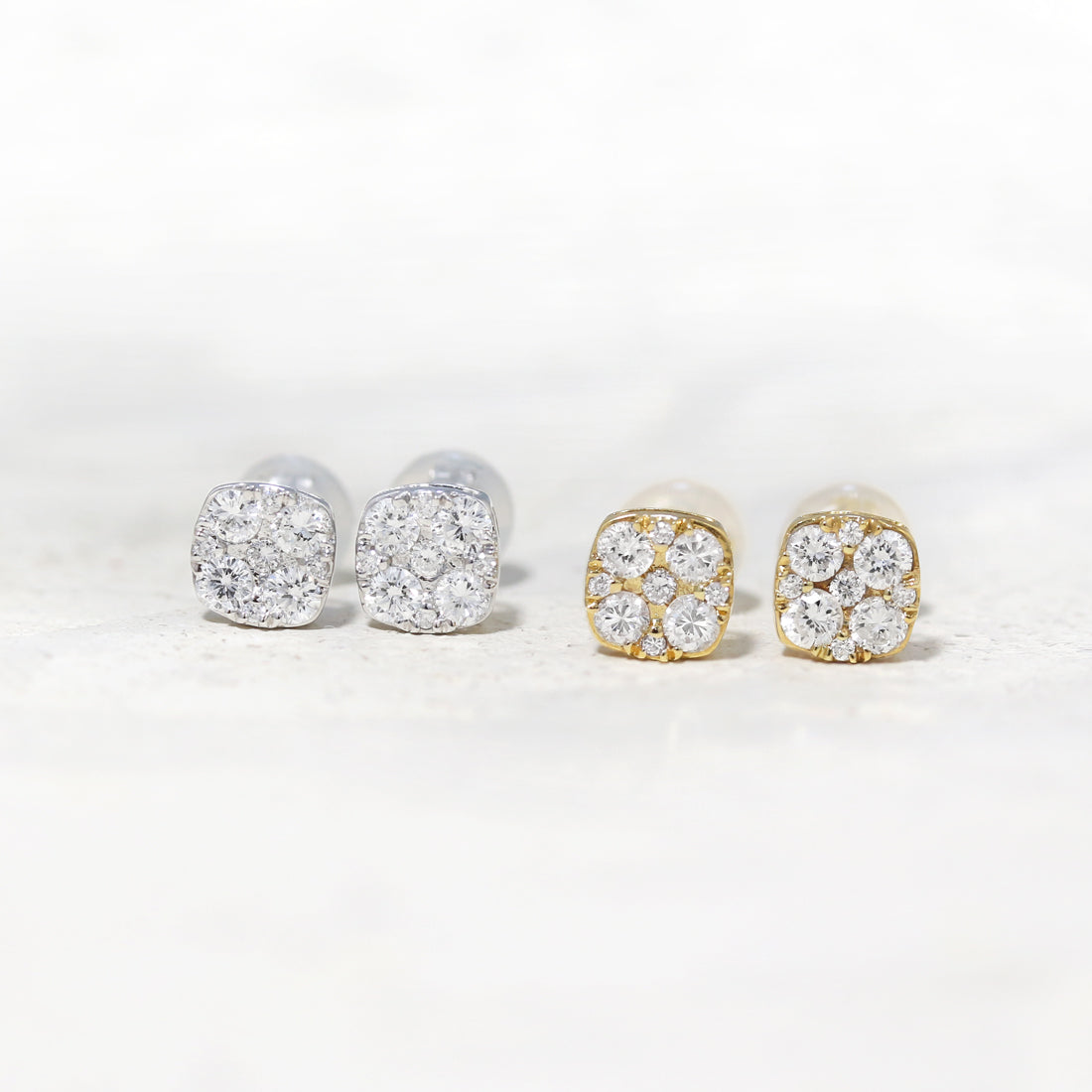 スクエアデザイン ダイヤモンド ピアス – JaMais Jewelry
