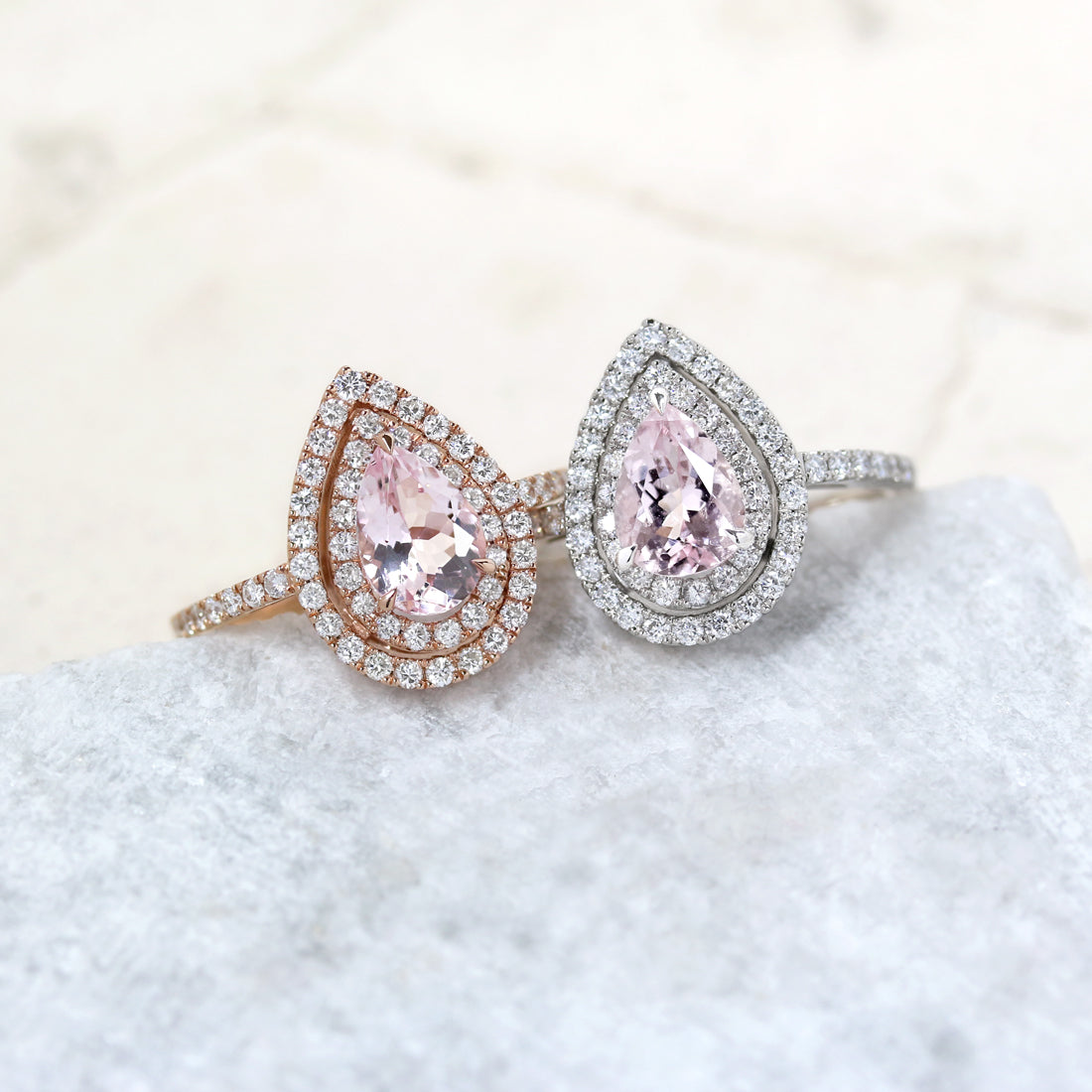 Double -ドゥブル-ペアシェイプ モルガナイトリング – JaMais Jewelry