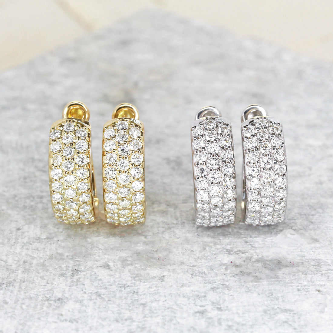 パヴェダイヤモンド フープピアスプチ – JaMais Jewelry