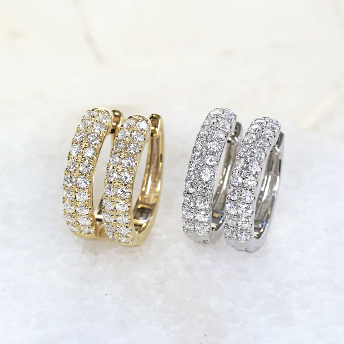 パヴェダイヤモンド フープピアス – JaMais Jewelry
