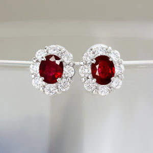 Etincelle -エタンセル-ルビーピアス PT – JaMais Jewelry