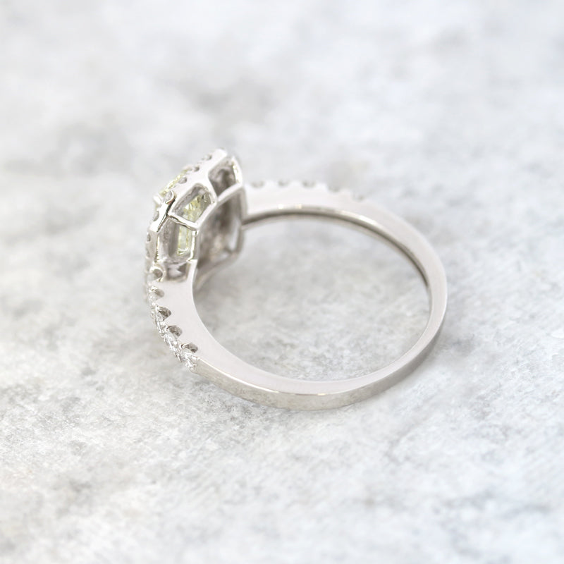 Double -ドゥブル - スクエア イエローダイヤモンドリング　PT