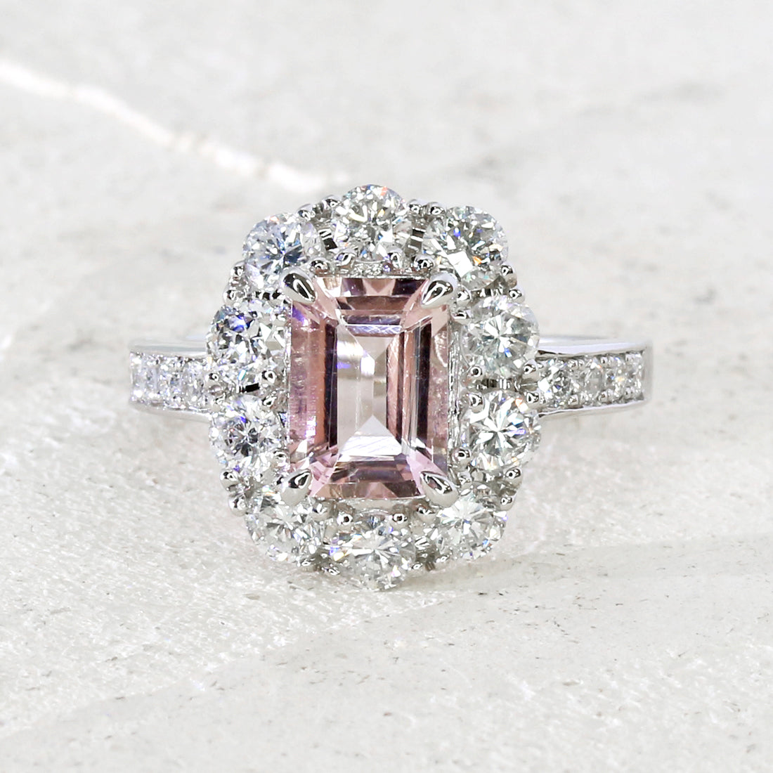 Etincelle -エタンセル - スクエアモルガナイトリング　PT