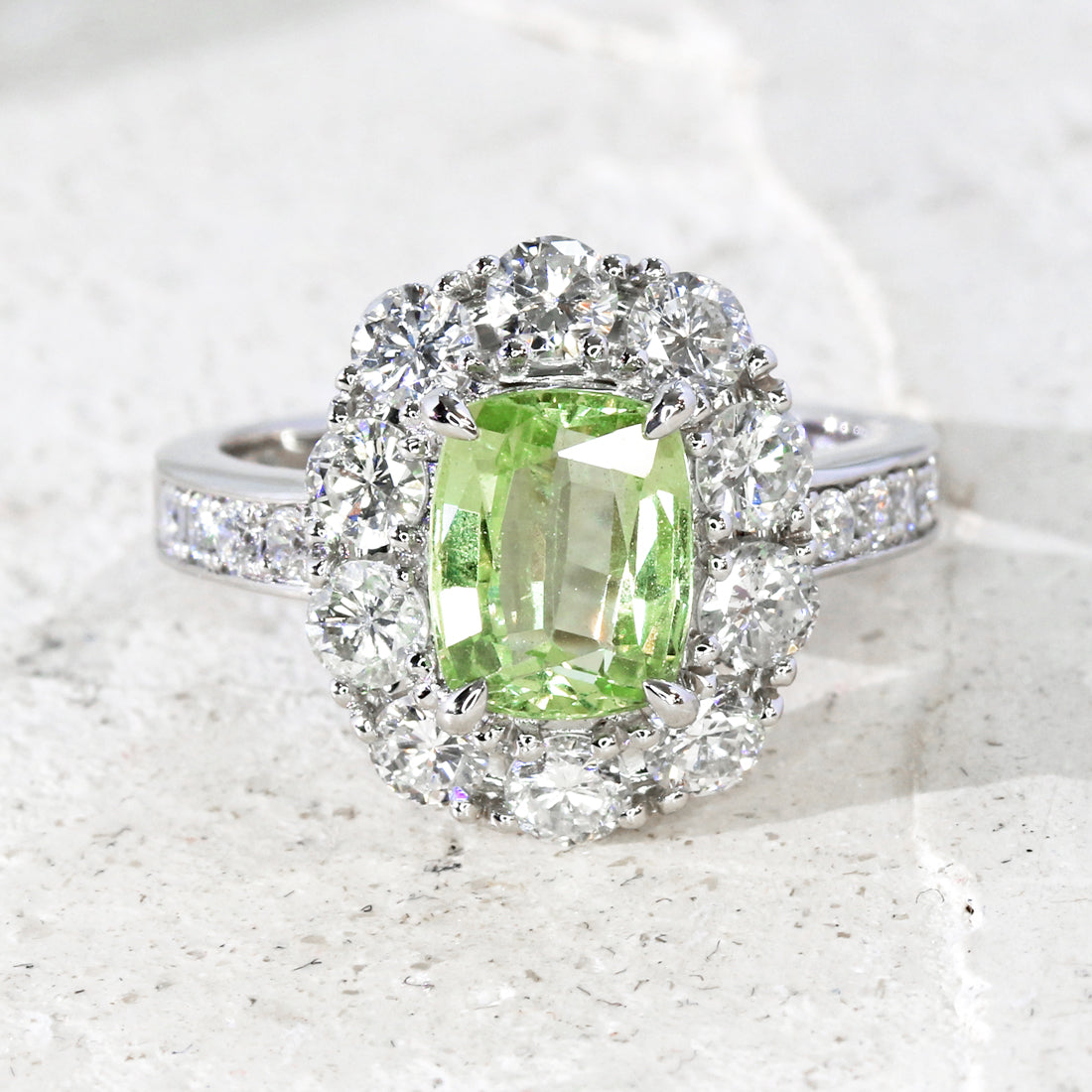 Etincelle -エタンセル - スクエアガーネットリング　PT