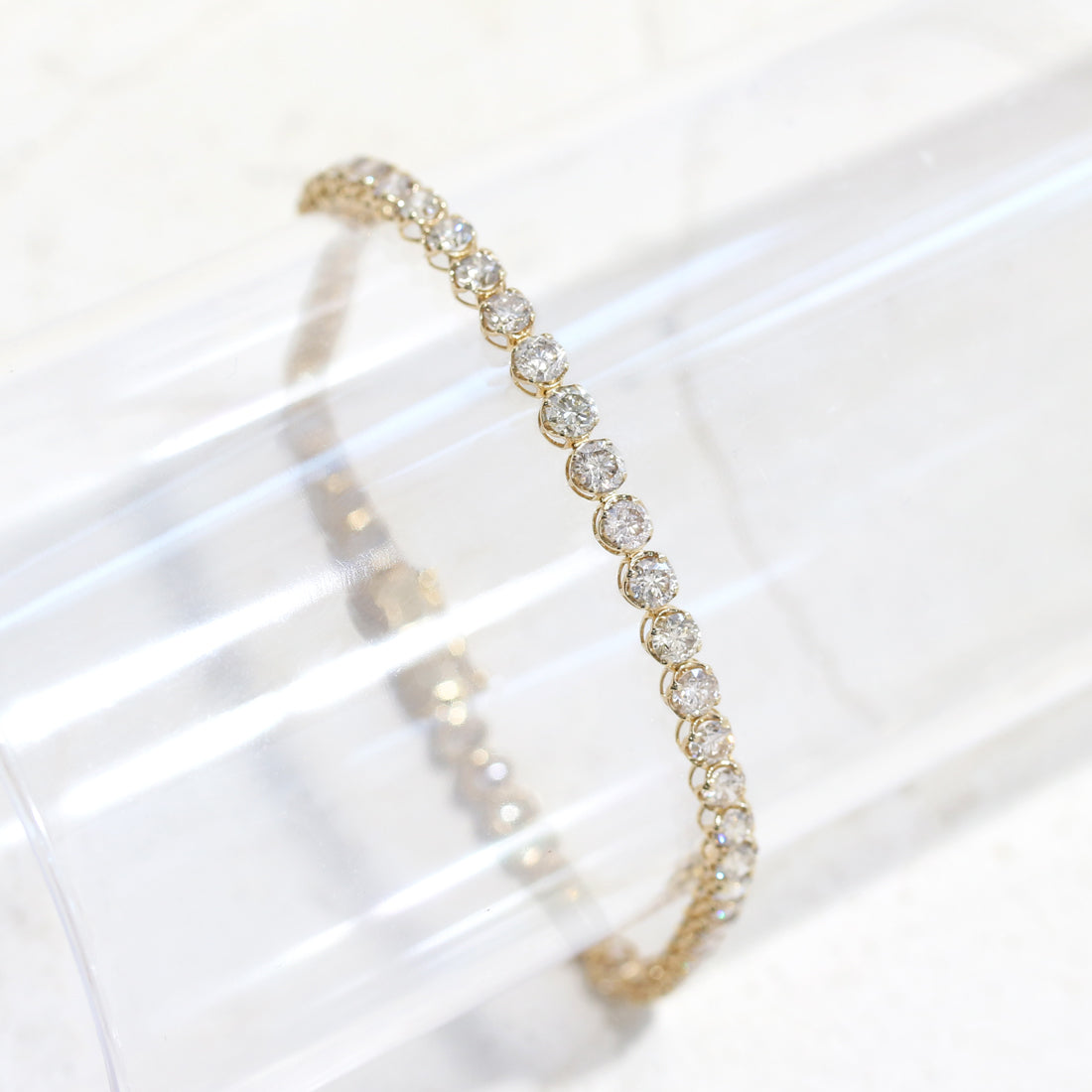 Lumiere -ルミエール-<br>フルダイヤモンド5.29ct　テニスブレスレット YG