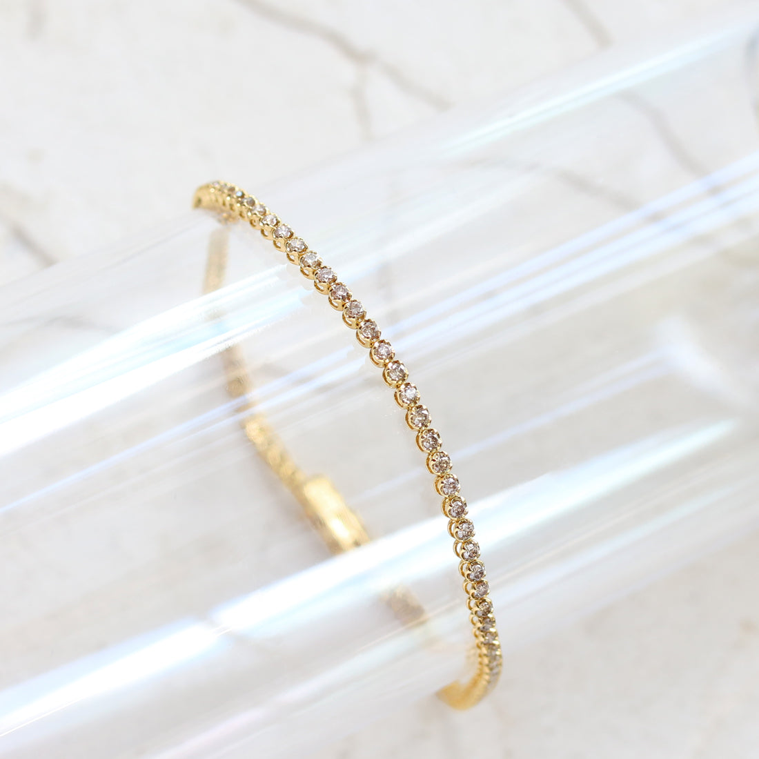 Lumiere -ルミエール-<br>ブラウンダイヤモンド　テニスブレスレット YG