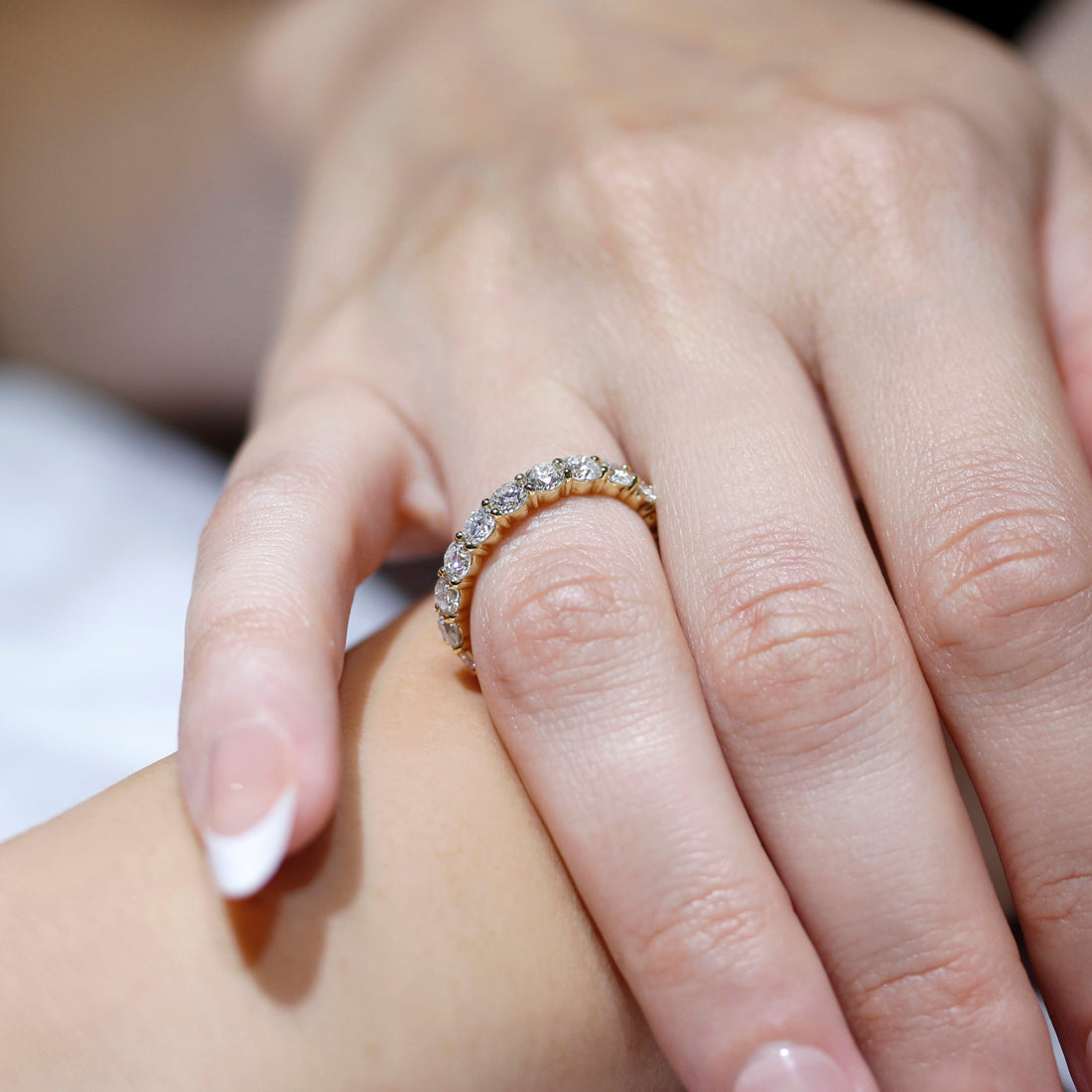 ハーフエタニティ2.0ct<br>ダイヤモンド リング　YG