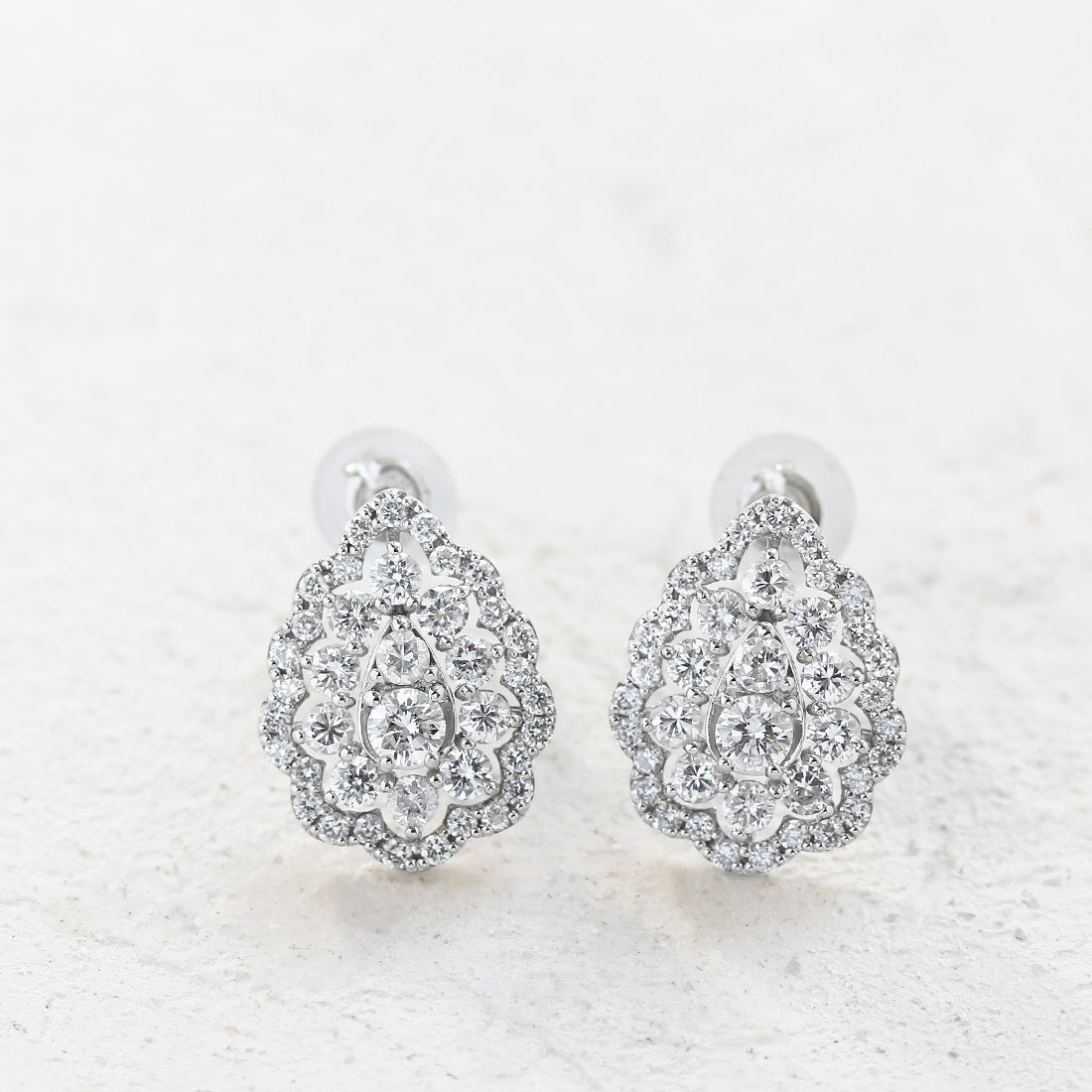 ティアドロップモチーフ ダイヤモンドピアス PT – JaMais Jewelry