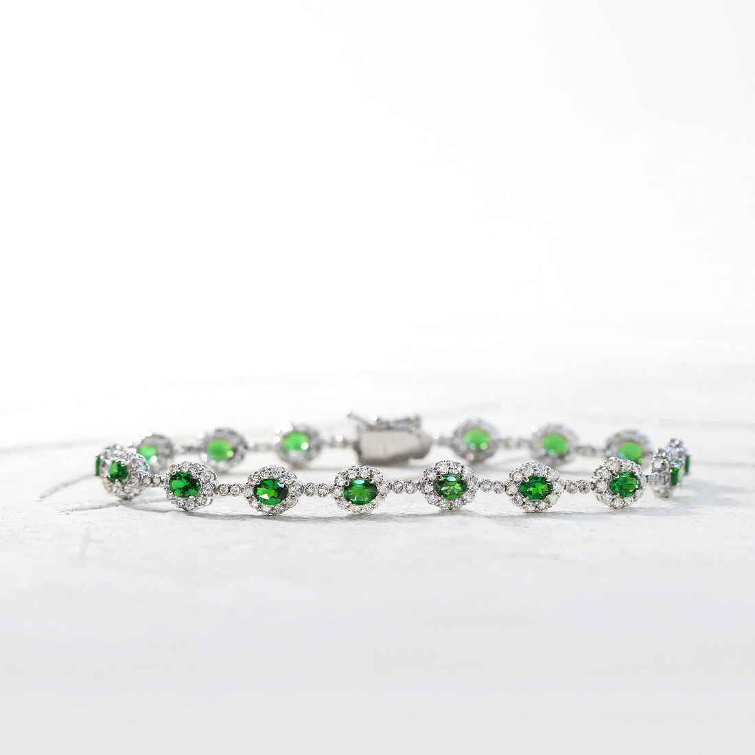 Etincelle -エタンセル-<br>グリーンガーネットブレスレット　PT