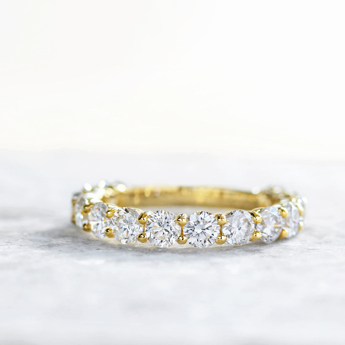 ハーフエタニティ2.0ct<br>ダイヤモンド リング　YG