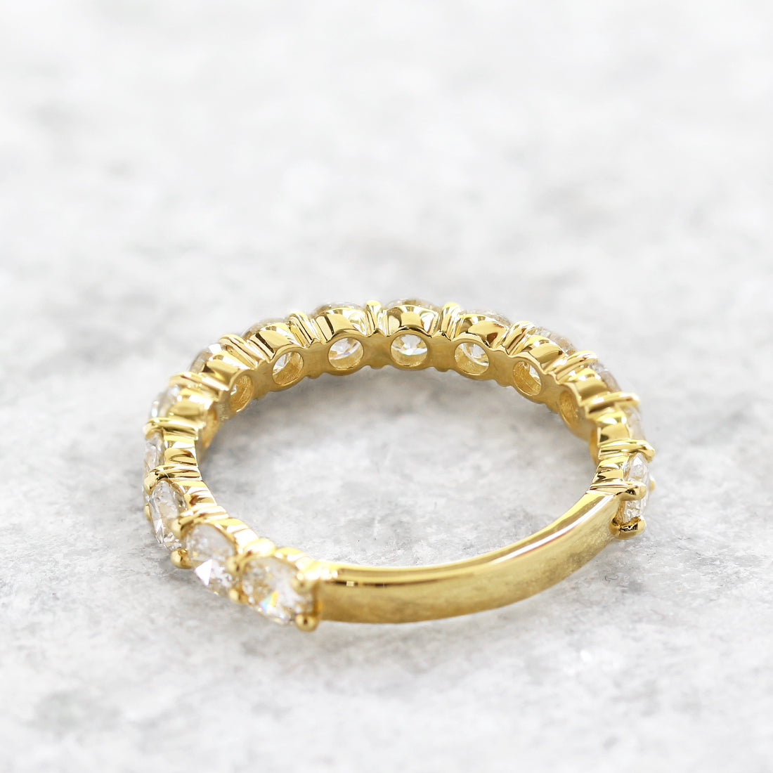 ハーフエタニティ2.0ct<br>ダイヤモンド リング　YG