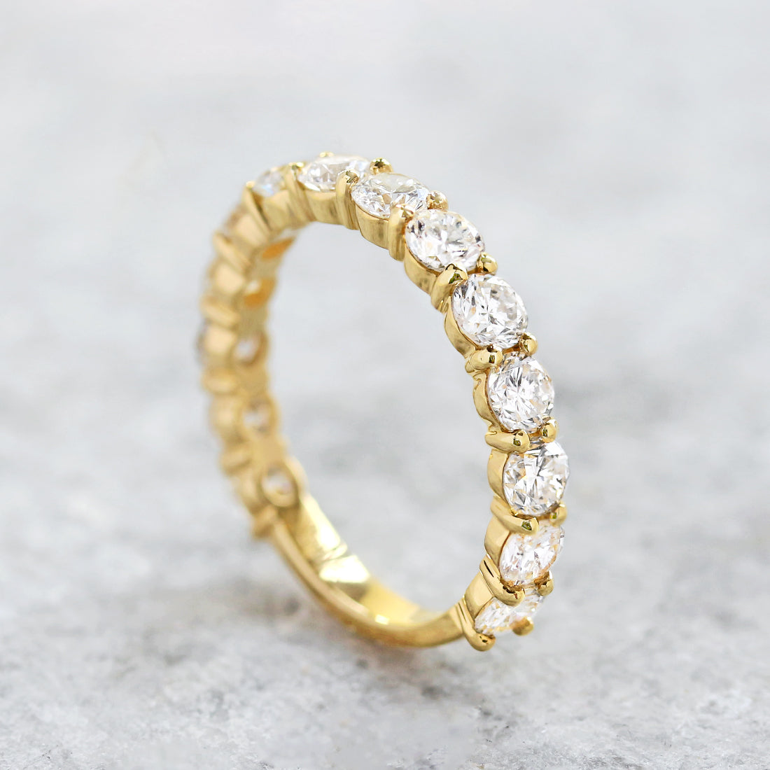 ハーフエタニティ2.0ct<br>ダイヤモンド リング　YG