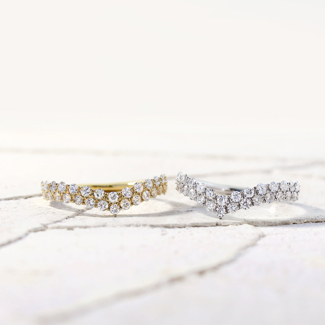 Vライン ダイヤモンドリング PT – JaMais Jewelry