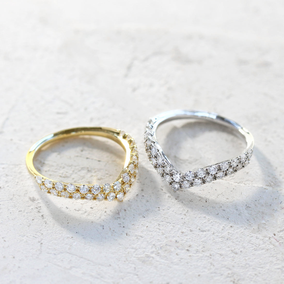 Vライン　ダイヤモンドリング