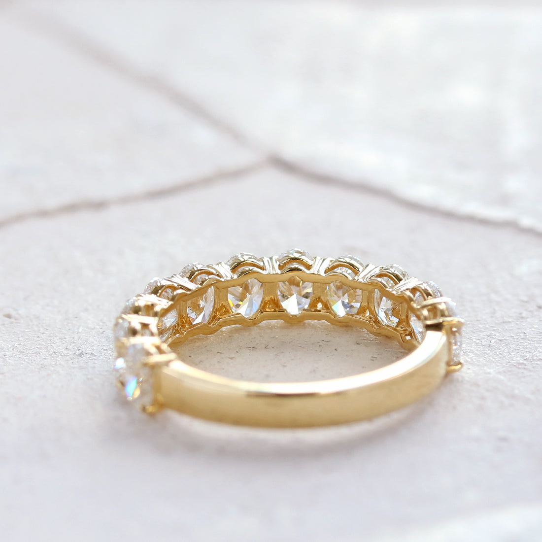 Oeuf - ウフ - <br>オーバルダイヤモンド 11P　ハーフエタニティリング