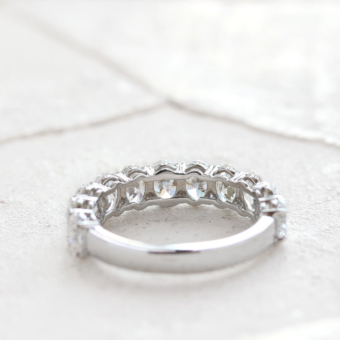 Oeuf - ウフ - <br>オーバルダイヤモンド 11P　ハーフエタニティリング