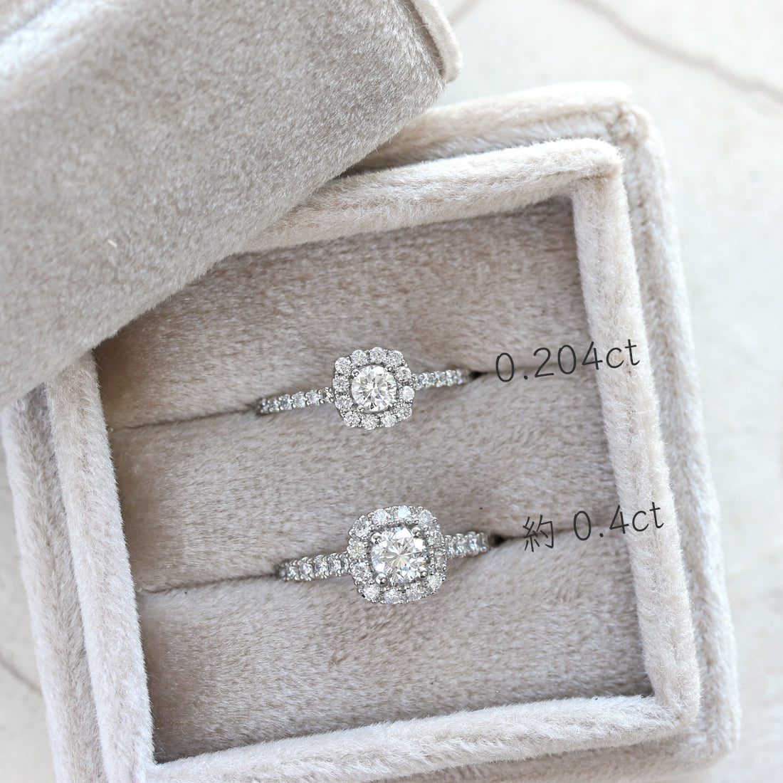 Etincelle -エタンセル - <br>ダイヤモンド スクエアリング　PT