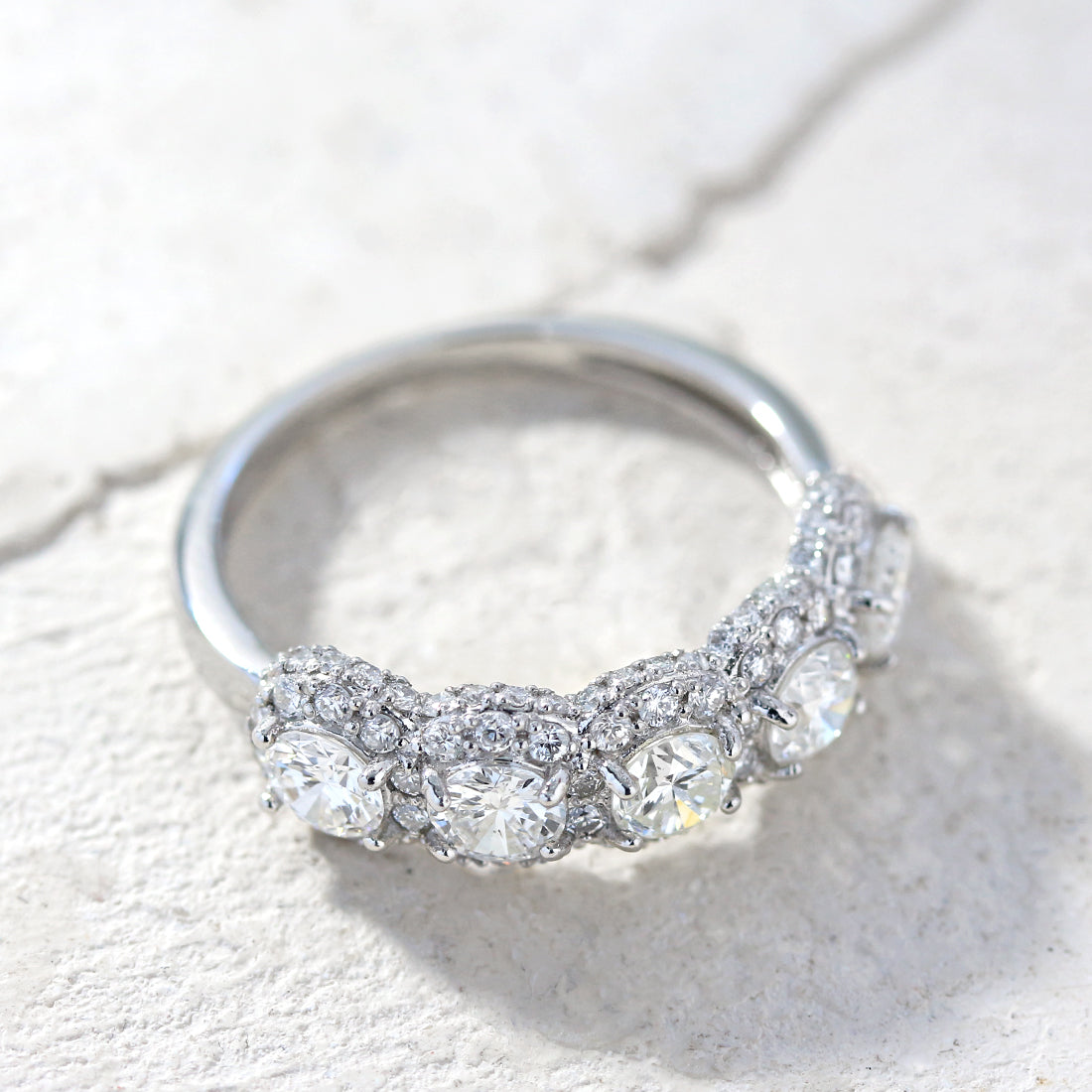 Nuage Ⅱ- ニュアージュ Ⅱ- <br>ダイヤモンドハーフエタニティリング　PT