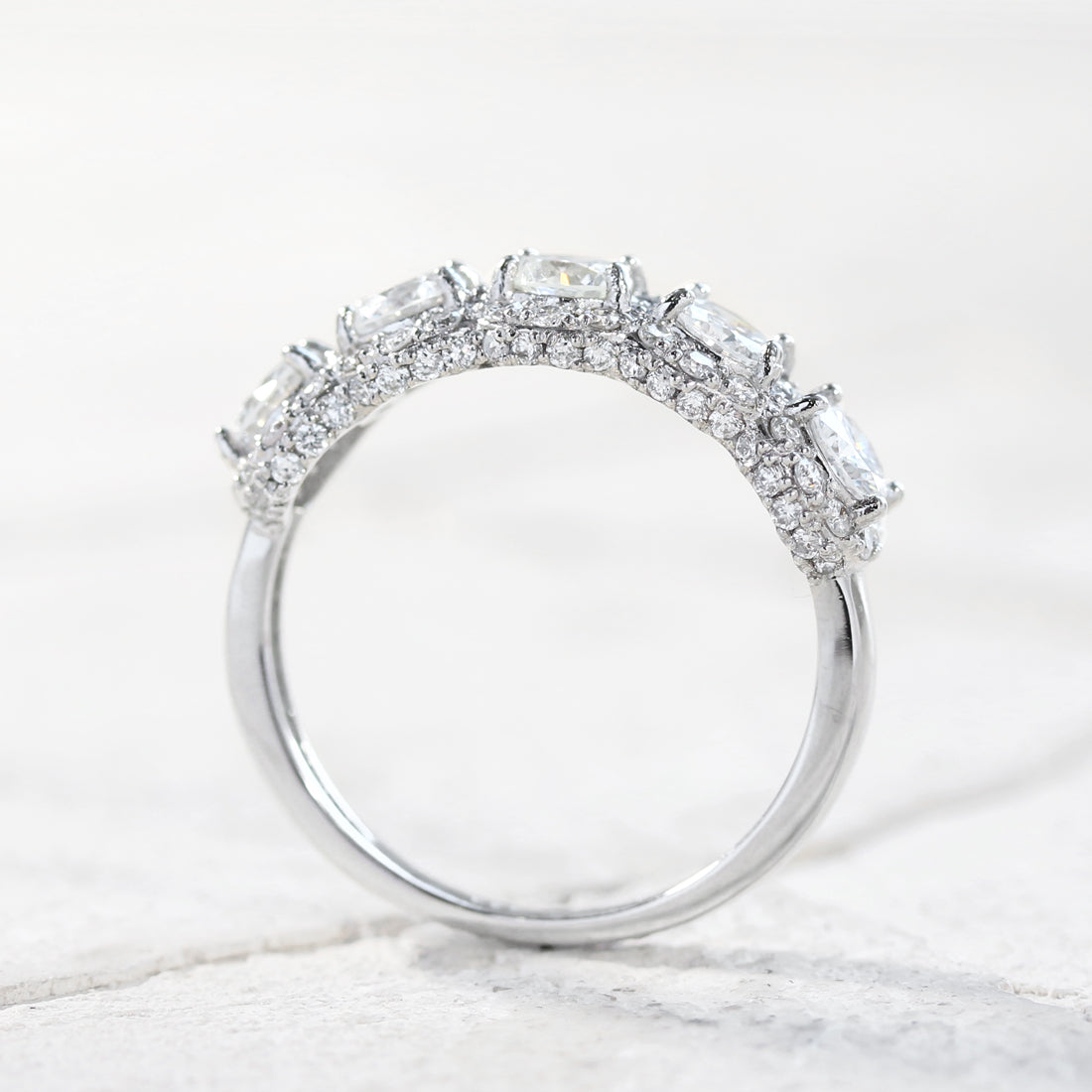 Nuage Ⅱ- ニュアージュ Ⅱ- <br>ダイヤモンドハーフエタニティリング　PT