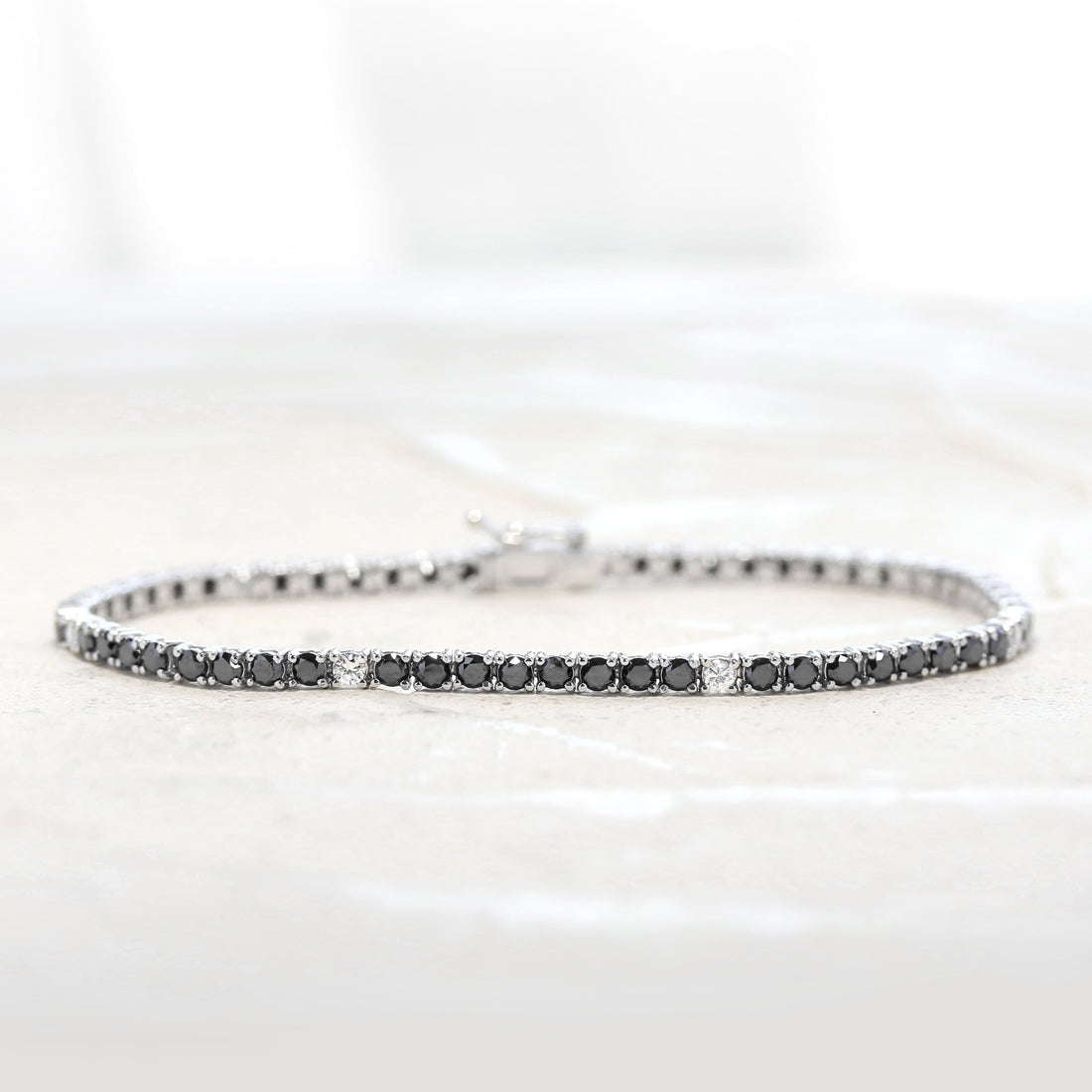 テニスブレスレット PT900トリートブラックダイヤモンドブレスレット⭐︎GSTV ブラックダイヤモンド テニスブレスレット PT – JaMais Jewelry