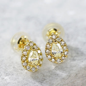 ティアドロップ ダイヤモンドピアス YG – JaMais Jewelry