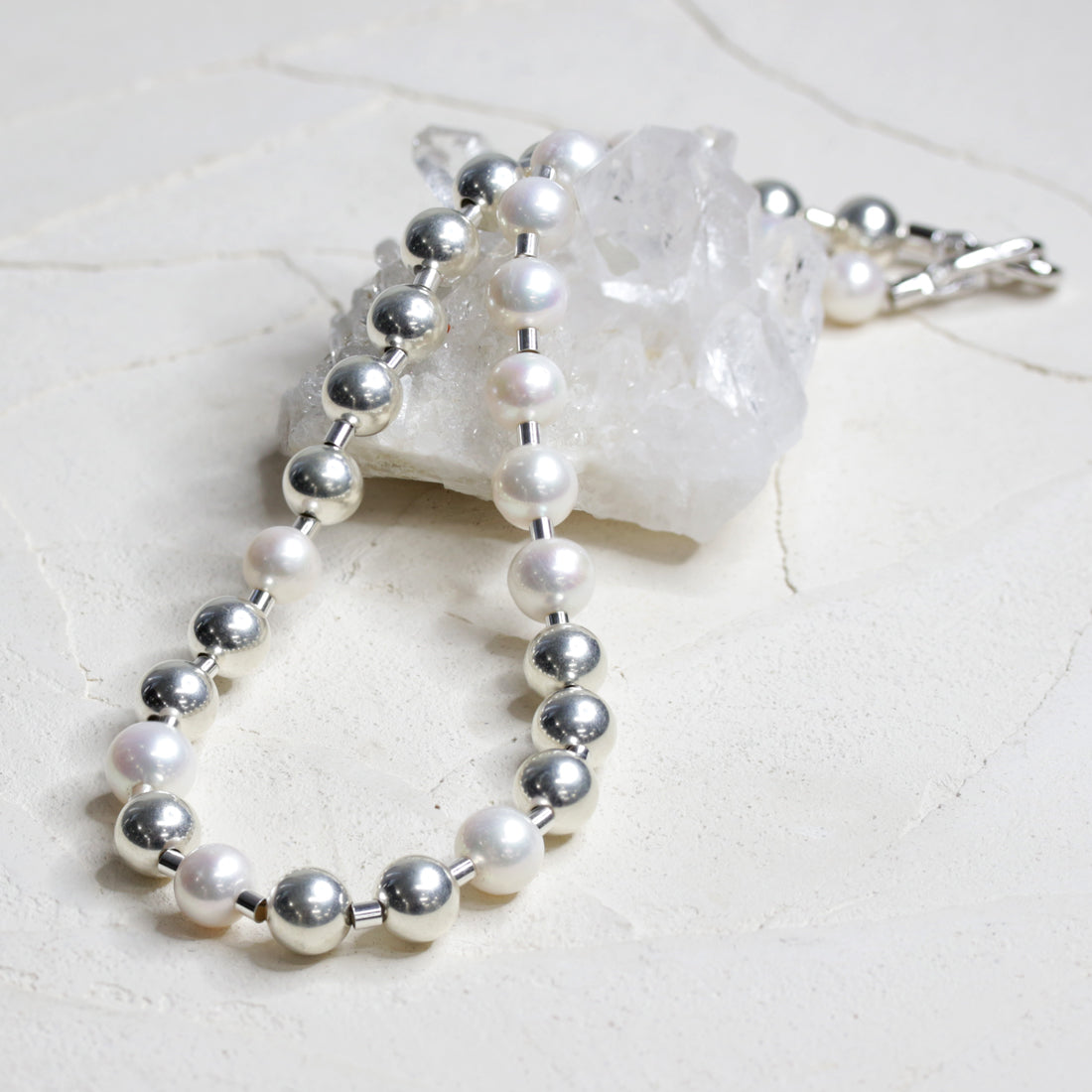 在庫限り//パール&シルバーネックレス – JaMais Jewelry